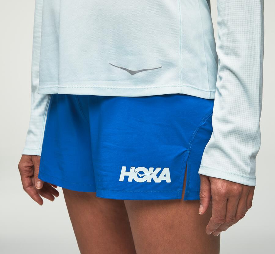 Hoka One One Performance Lång Sleeve Top Dam - Blå - YNMGW-1352